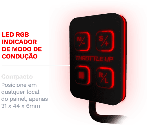 Controle remoto do Throttle Up - acionamento das funções via controle sem fio